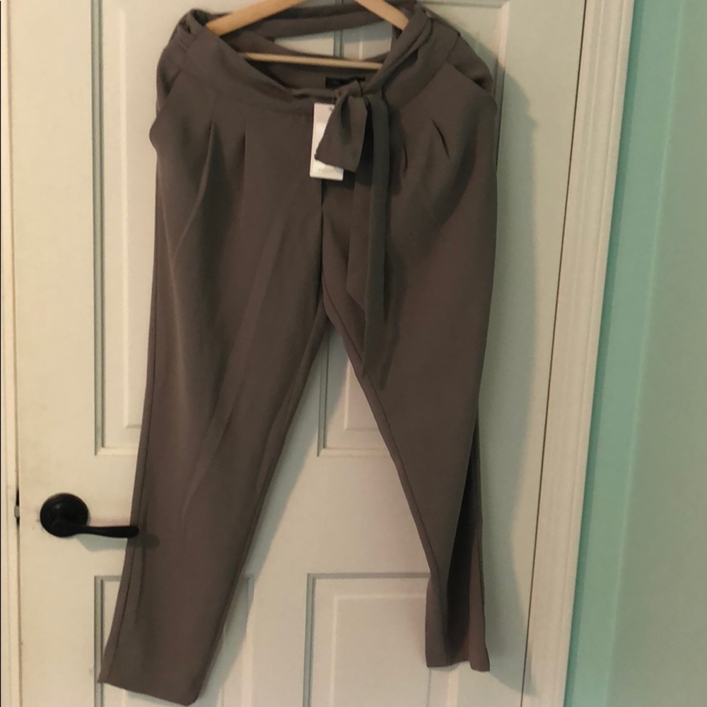 Taupe suit trousers